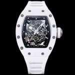 RICHARD MILLE Factory RM055 Black / White carbon fiber case watch